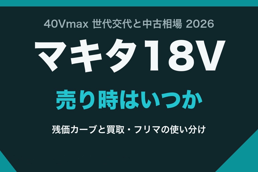 マキタ 18V 工具の売り時と 40Vmax 世代交代による中古相場の動き 2026年